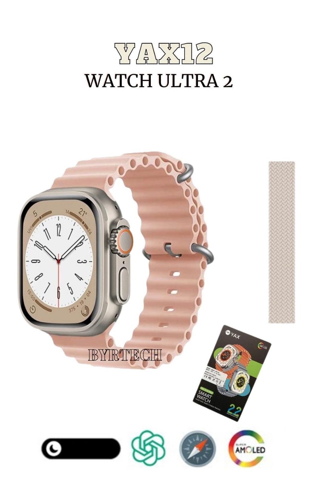 Ultra 7-in-1 Smart Watch – 49mm IPS Display, Bluetooth Calling, Heart Rate & SpO2 Monitor, Multi-Sport Modes, Sleep Tracking, 7 Straps Included - Image 7